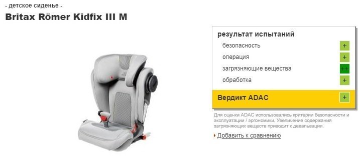 Краш тесты кресел adac